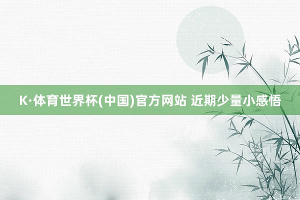 K·体育世界杯(中国)官方网站 近期少量小感悟