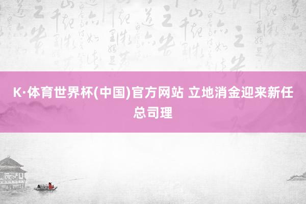 K·体育世界杯(中国)官方网站 立地消金迎来新任总司理