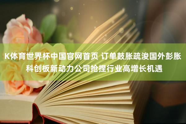 K体育世界杯中国官网首页 订单鼓胀疏浚国外彭胀 科创板新动力公司抢捏行业高增长机遇