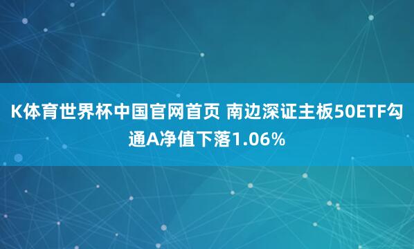 K体育世界杯中国官网首页 南边深证主板50ETF勾通A净值下落1.06%