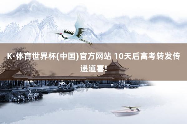 K·体育世界杯(中国)官方网站 10天后高考转发传递道喜!