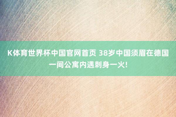 K体育世界杯中国官网首页 38岁中国须眉在德国一间公寓内遇刺身一火!
