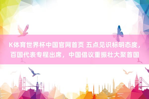 K体育世界杯中国官网首页 五点见识标明态度，百国代表专程出席，中国倡议重振壮大聚首国