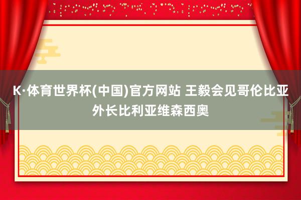K·体育世界杯(中国)官方网站 王毅会见哥伦比亚外长比利亚维森西奥