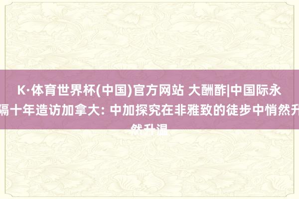 K·体育世界杯(中国)官方网站 大酬酢|中国际永劫隔十年造访加拿大: 中加探究在非雅致的徒步中悄然升温