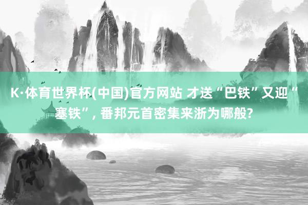 K·体育世界杯(中国)官方网站 才送“巴铁”又迎“塞铁”, 番邦元首密集来浙为哪般?
