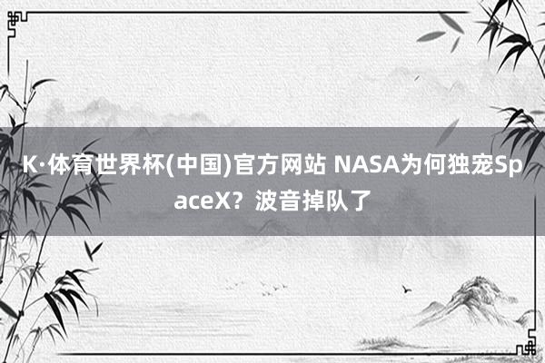 K·体育世界杯(中国)官方网站 NASA为何独宠SpaceX？波音掉队了