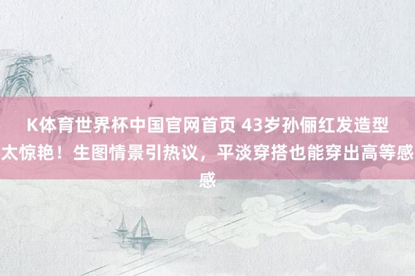 K体育世界杯中国官网首页 43岁孙俪红发造型太惊艳！生图情景引热议，平淡穿搭也能穿出高等感