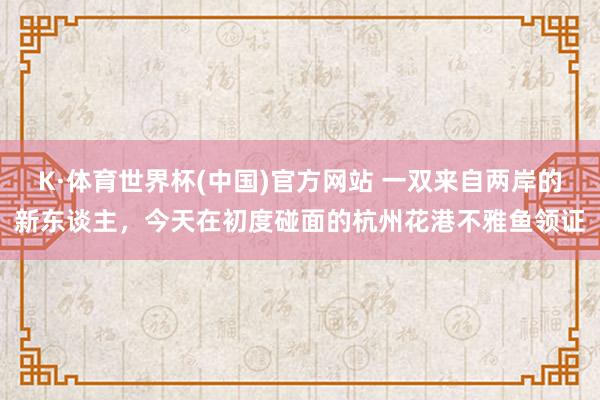 K·体育世界杯(中国)官方网站 一双来自两岸的新东谈主，今天在初度碰面的杭州花港不雅鱼领证