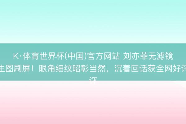 K·体育世界杯(中国)官方网站 刘亦菲无滤镜生图刷屏！眼角细纹昭彰当然，沉着回话获全网好评