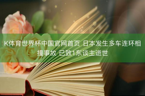 K体育世界杯中国官网首页 日本发生多车连环相撞事故 已致1东谈主逝世