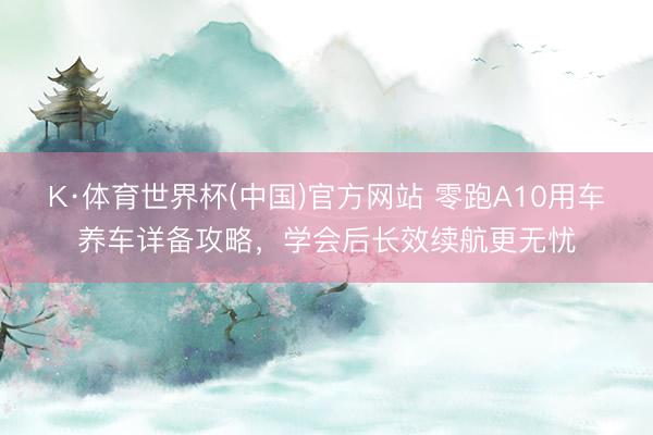 K·体育世界杯(中国)官方网站 零跑A10用车养车详备攻略，学会后长效续航更无忧